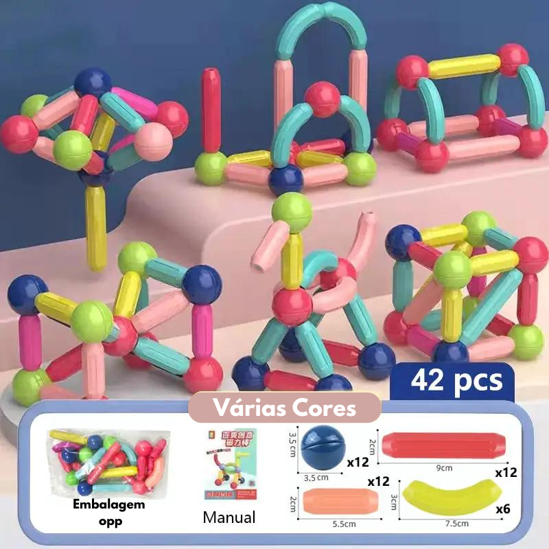 Blocos de construção magnéticos Infantil