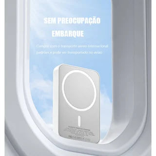 Carregador Portátil Magnético Magsafe iOS/Android 5000mAh